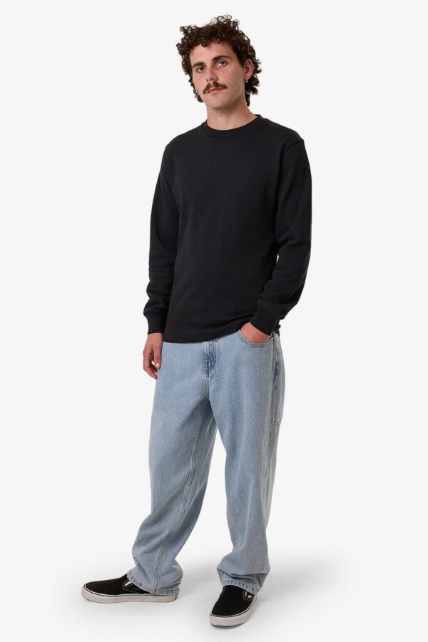 Adapted Waffle Long Sleeve Faded Black - Image 3