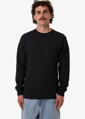 Adapted Waffle Long Sleeve Faded Black