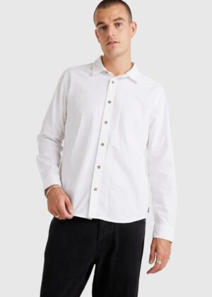 Base Linen Long Sleeve White