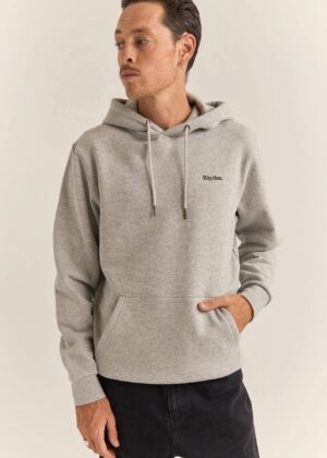 Brand Fleece Hood Grey Heather