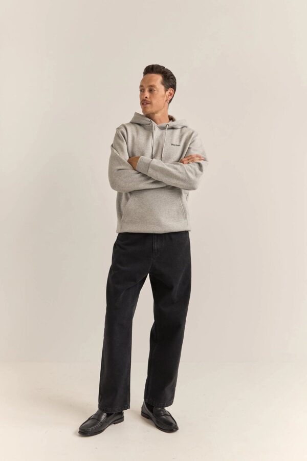 Brand Fleece Hood Grey Heather - Image 3