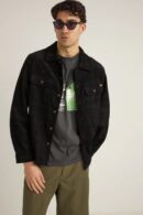 Cord Check Overshirt Black