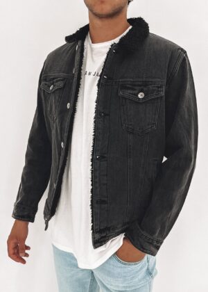 Jefe Sherpa Jacket Washed Black