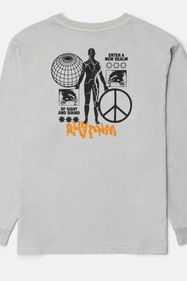 New Realm Vintage Long Sleeve T-Shirt Stone - Image 2