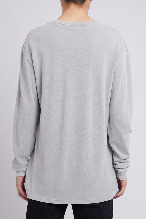 Pique Long Sleeve Tee Grey - Image 2