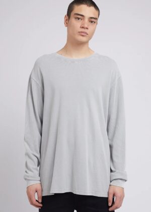Pique Long Sleeve Tee Grey