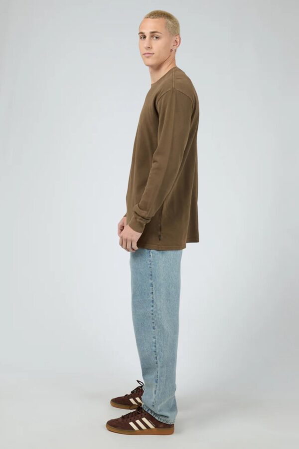 Pique Long Sleeve Tee Khaki - Image 6