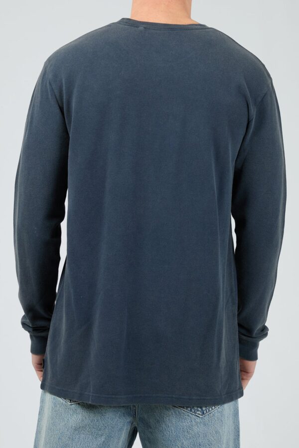 Pique Long Sleeve Tee Navy - Image 2