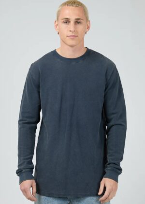 Pique Long Sleeve Tee Navy
