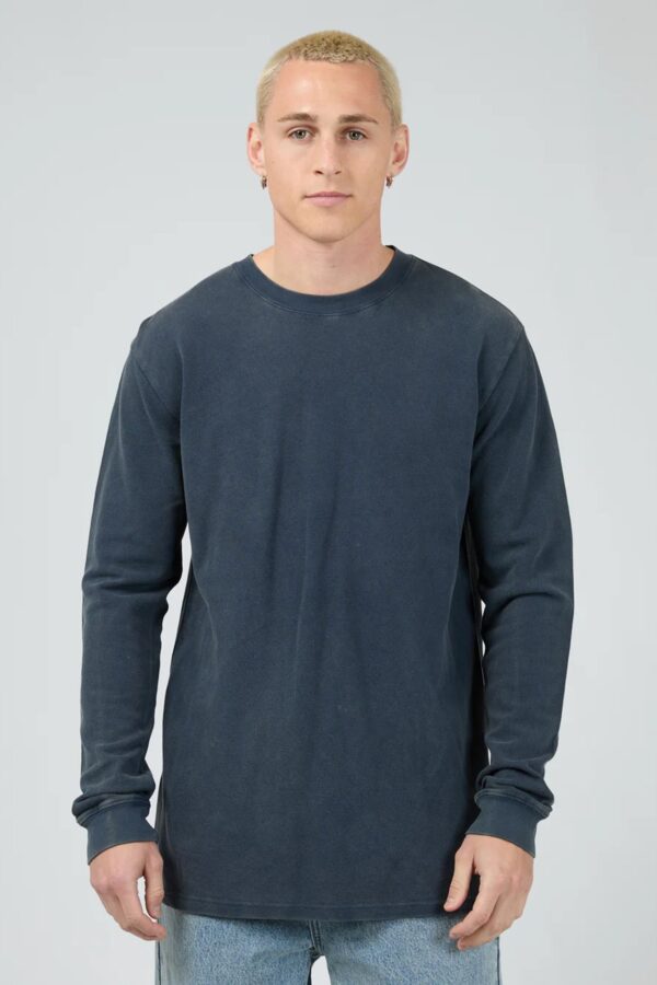 Pique Long Sleeve Tee Navy