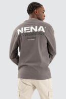 Public Relaxed Long Sleeve Tee Charcoal