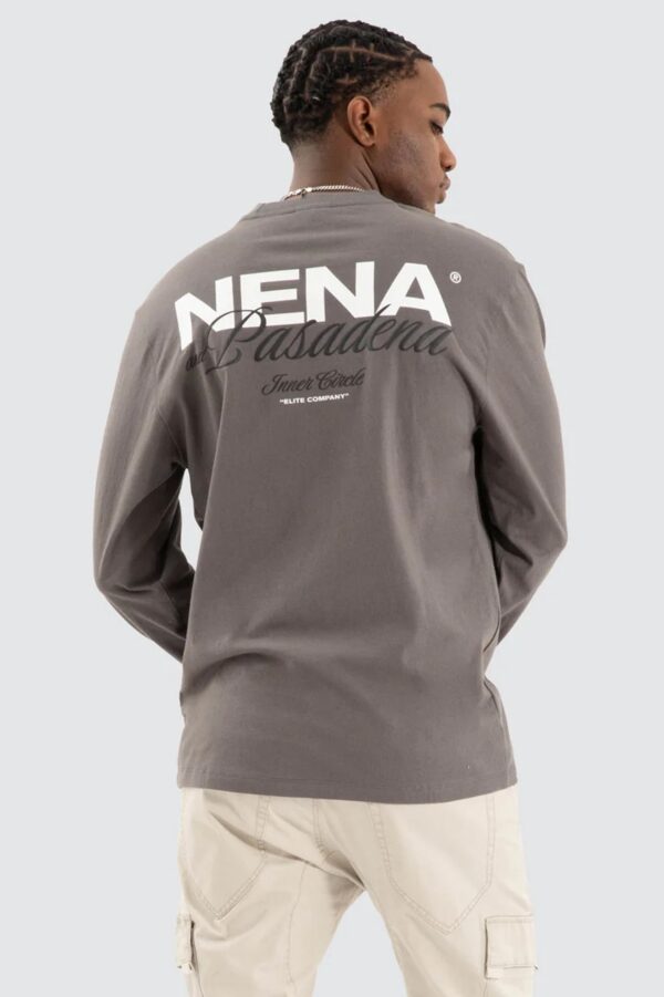 Public Relaxed Long Sleeve Tee Charcoal - Image 2