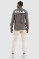 Public Relaxed Long Sleeve Tee Charcoal
