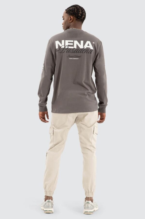 Public Relaxed Long Sleeve Tee Charcoal - Image 4