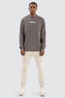 Public Relaxed Long Sleeve Tee Charcoal