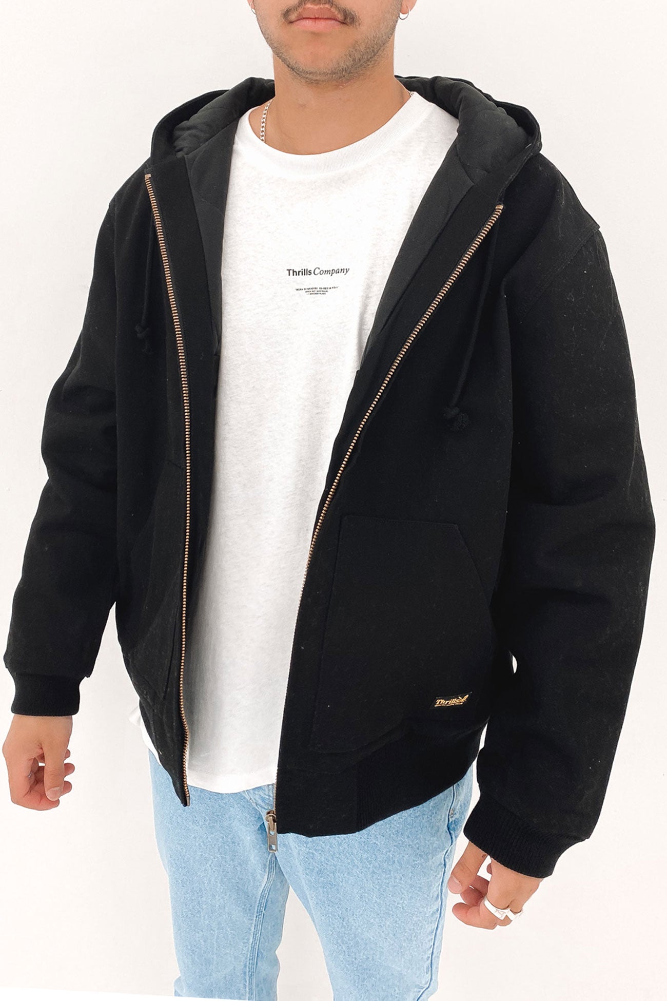 Thrills Union Hood Jacket Black - Image 4