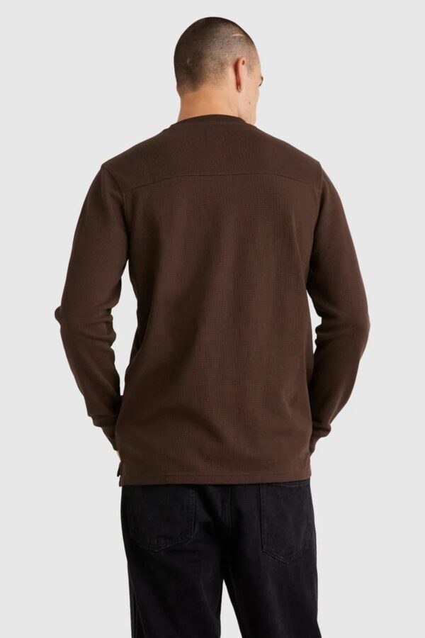 Union Waffle Long Sleeve Chocolate - Image 2