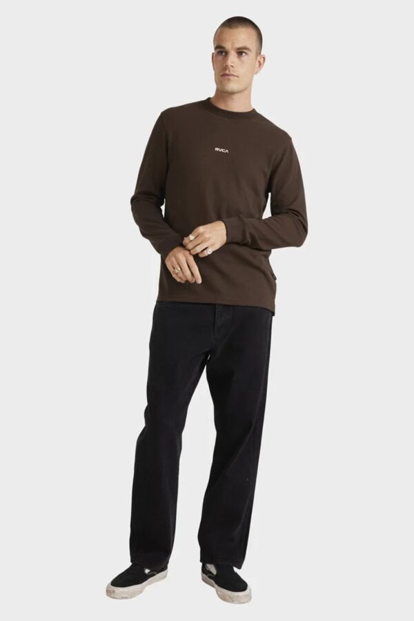 Union Waffle Long Sleeve Chocolate - Image 4