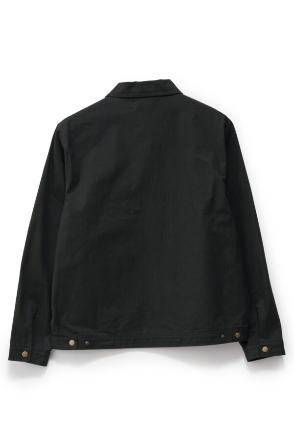 Unlined Canvas Zip Jacket Black - Image 2